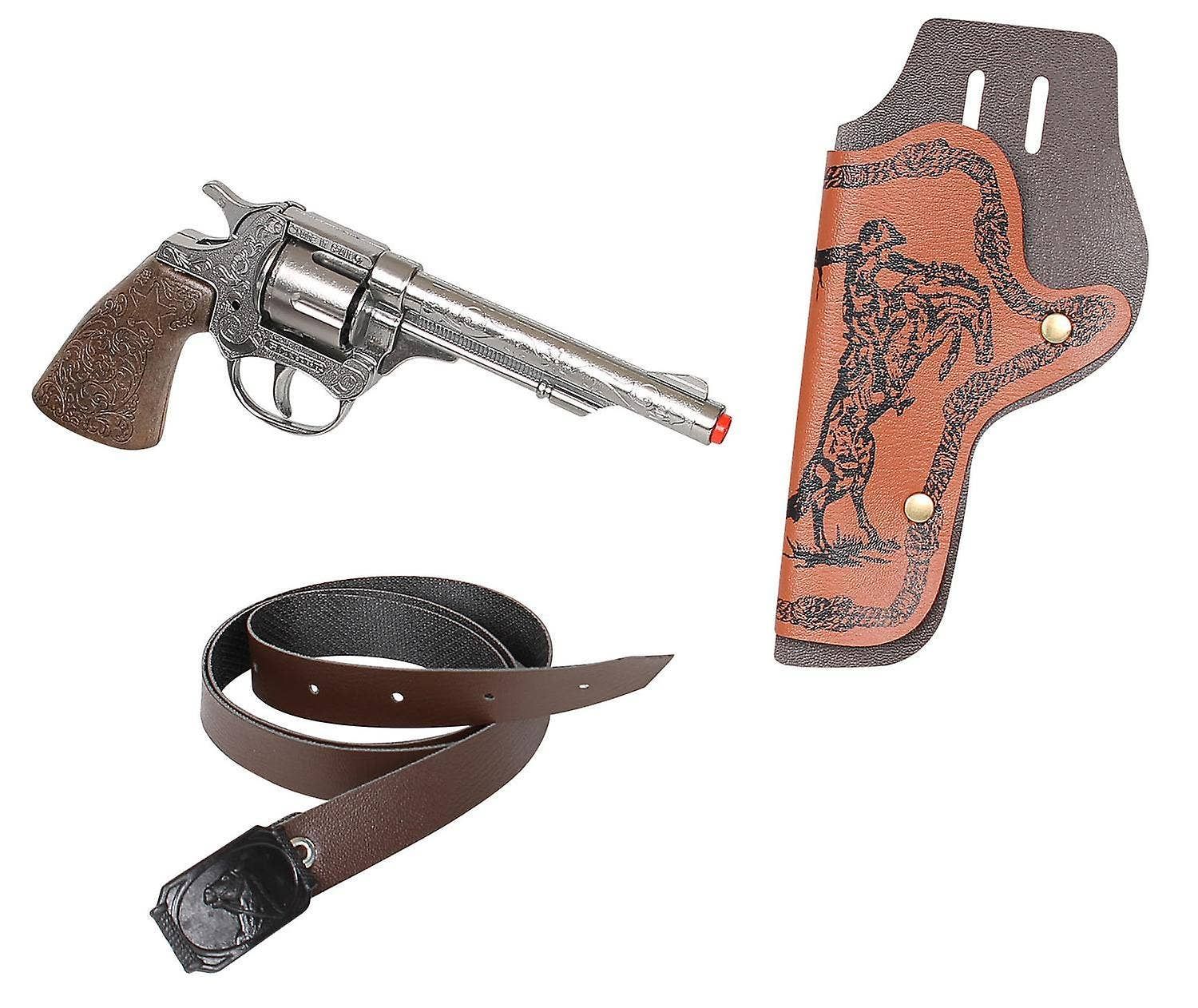 Wild West Cowboy 8-Shot Cap Gun, Belt &amp; Holster 3pc Play Set