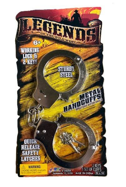 Legends of the Wild West Metal Pretend Handcuffs with 2 keys