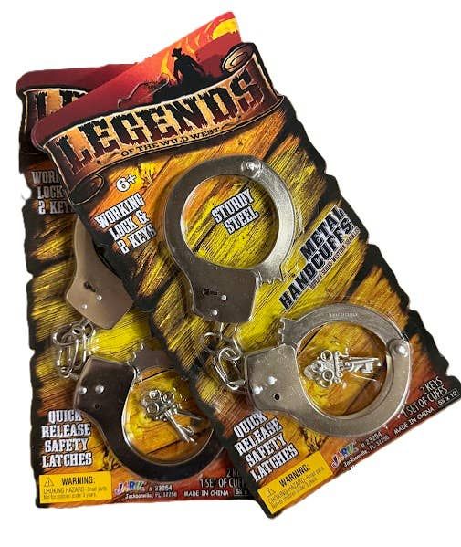 Legends of the Wild West Metal Pretend Handcuffs with 2 keys