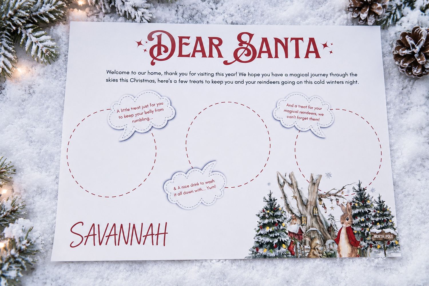 Santa milk and Carrot Christmas board