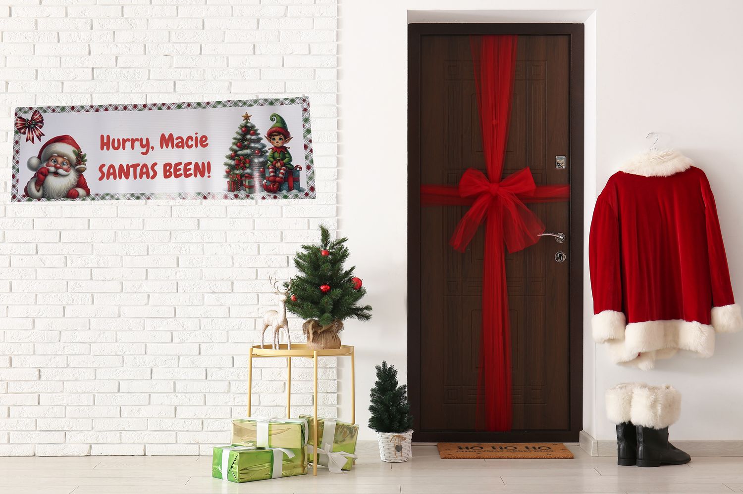 Personalised Santa/Elf arrival banner