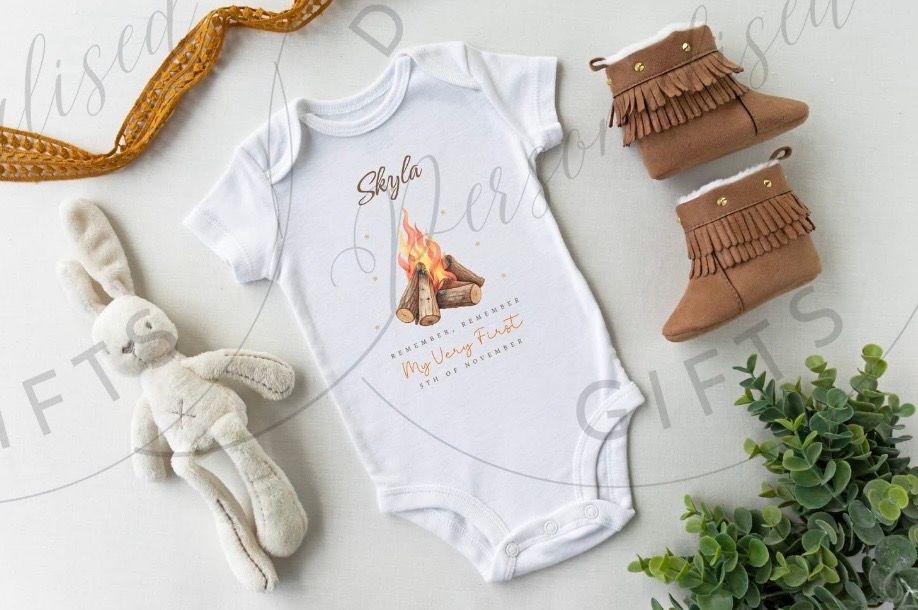 Remember remember my very first 5th of November baby vest