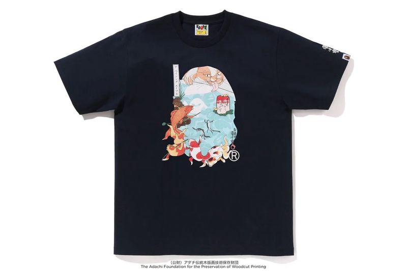 BAPE X UKIYO E APE HEAD GOLDFISH TEE