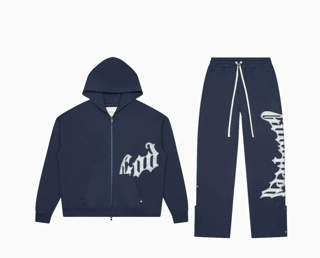 OG Logo Sweatsuit V2 (Navy/Silver) BOOM