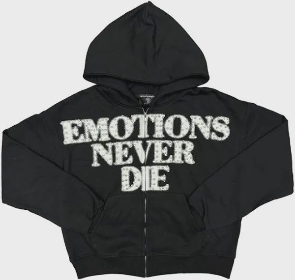 Black ‘End’ Rhinestone hoodie