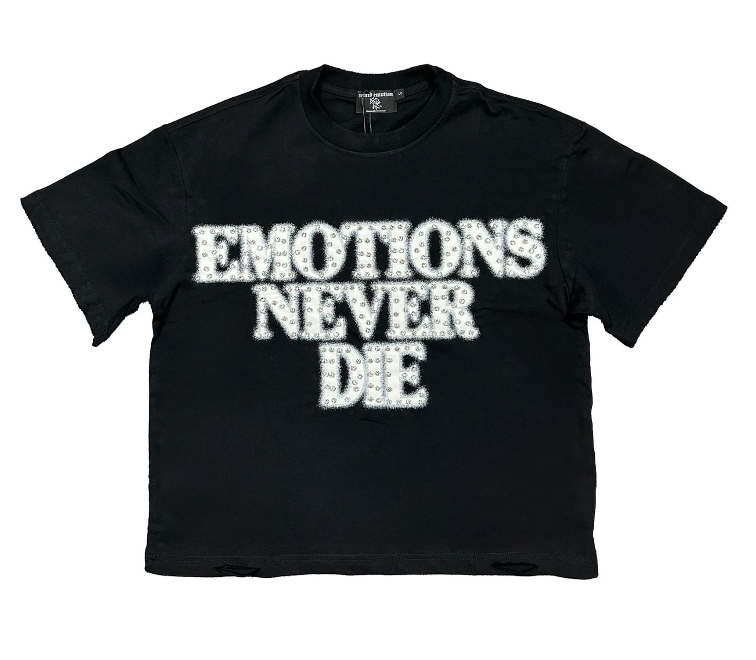 White ‘End’ Rhinestone Tee