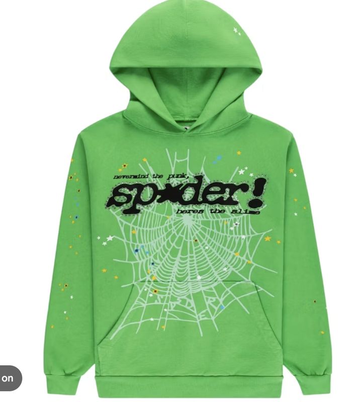 RHINESTONE PUNK V2 HOODIE - BRIGHT GREEN