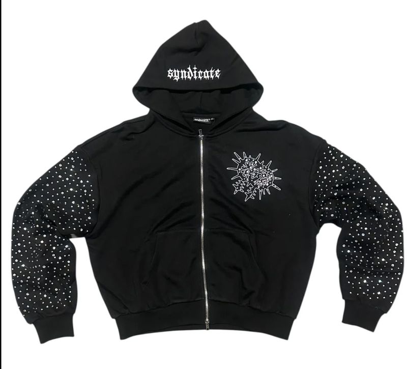 "KEYS" ZIP UP- BLACK