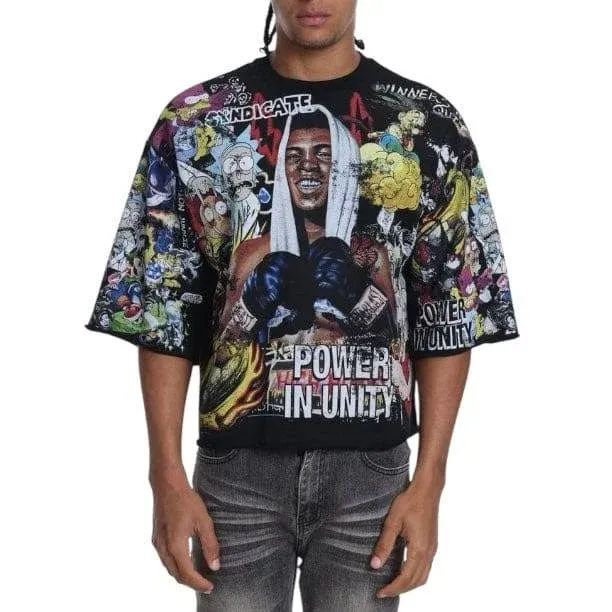 UNITY CROP TEE BLK