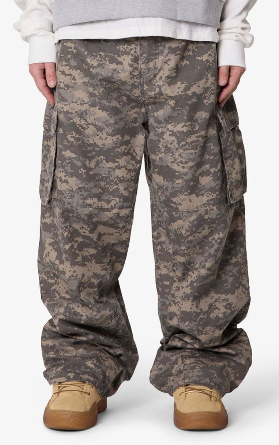 Mega Baggy Cargo Pants - Digi Camo