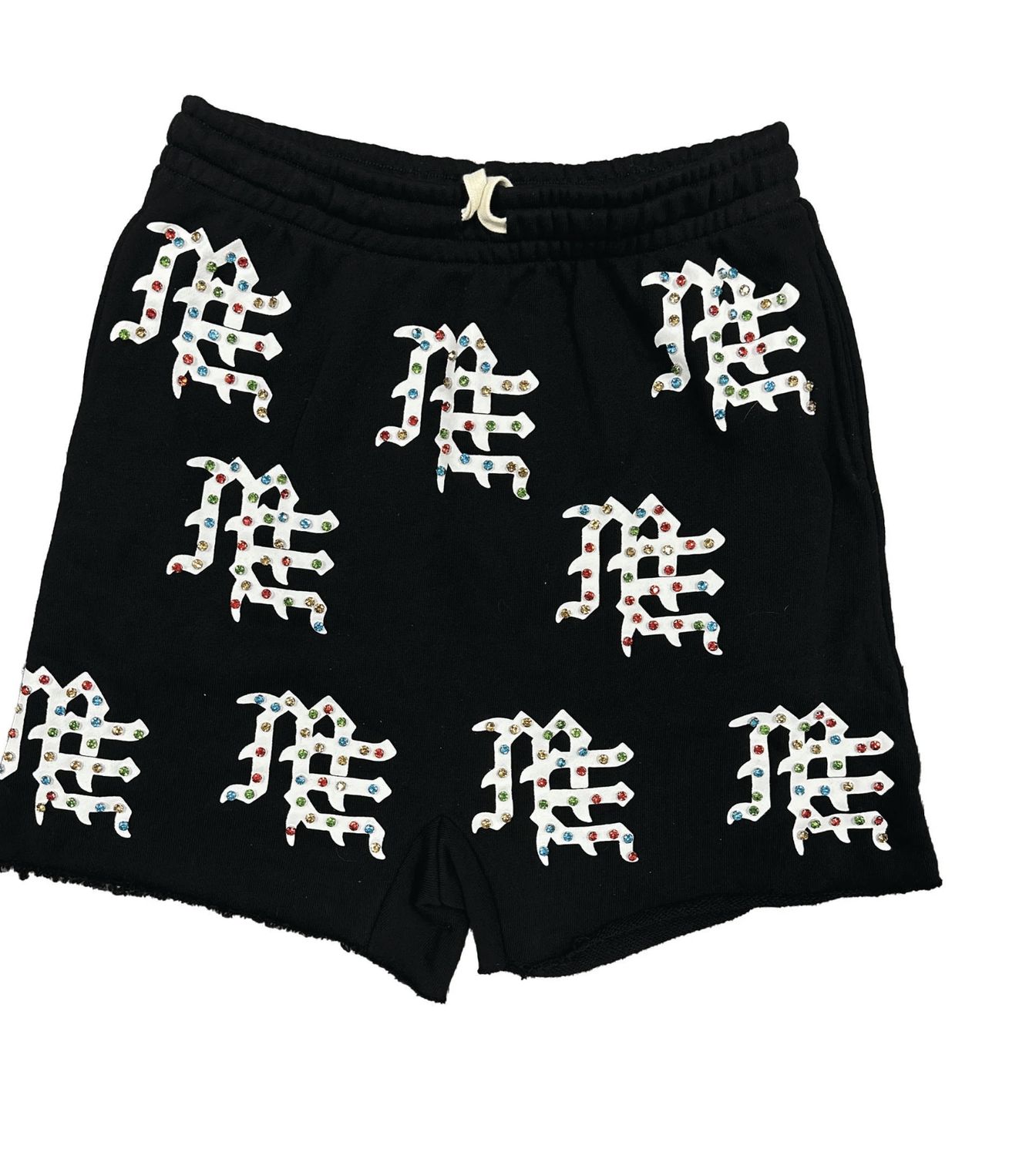 MIXED EMOTION BLACK 'ME' LOGO SHORTS