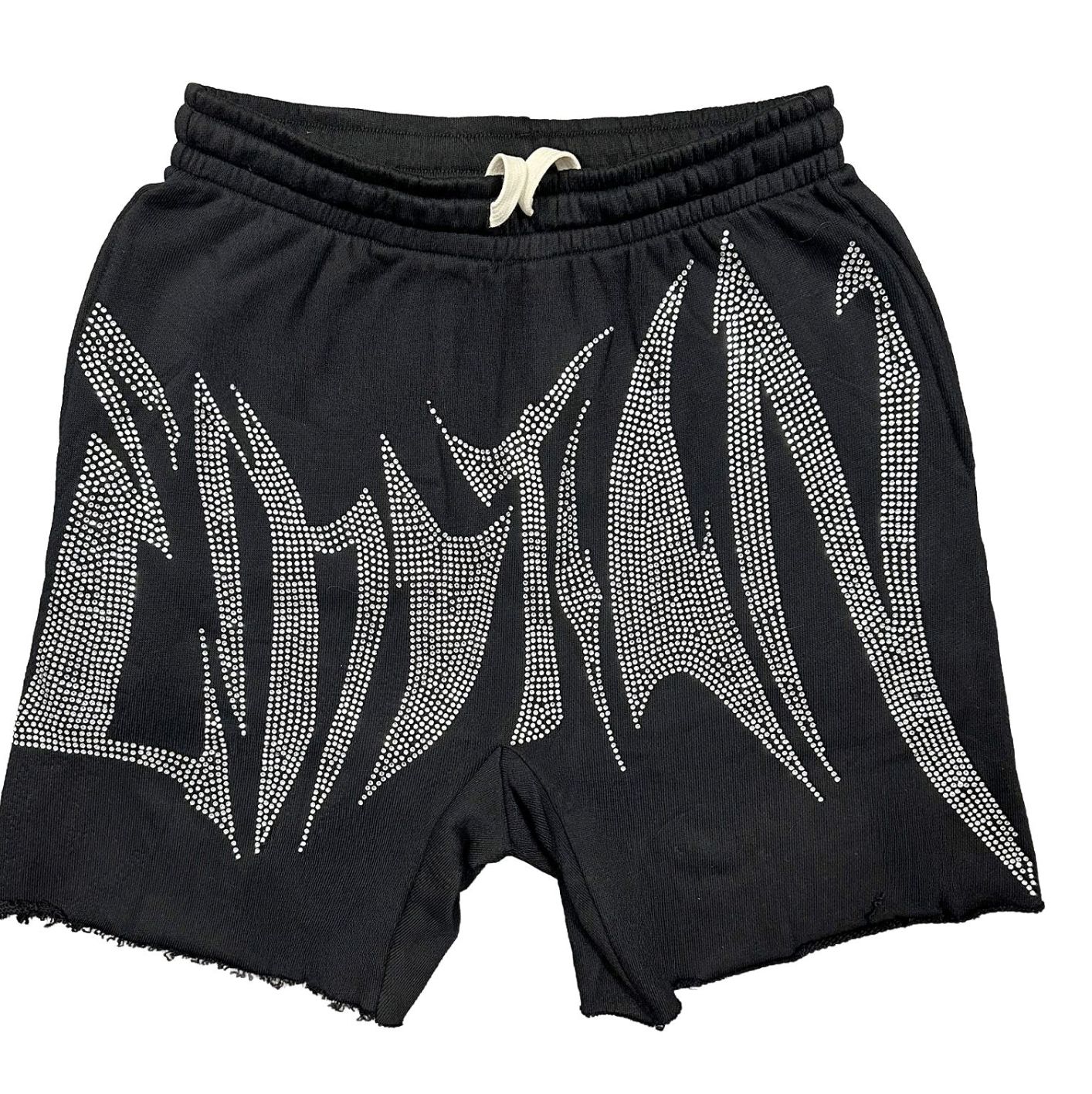 MIXED EMOTION BLACK 'WILD' RHINESTONE SHORTS