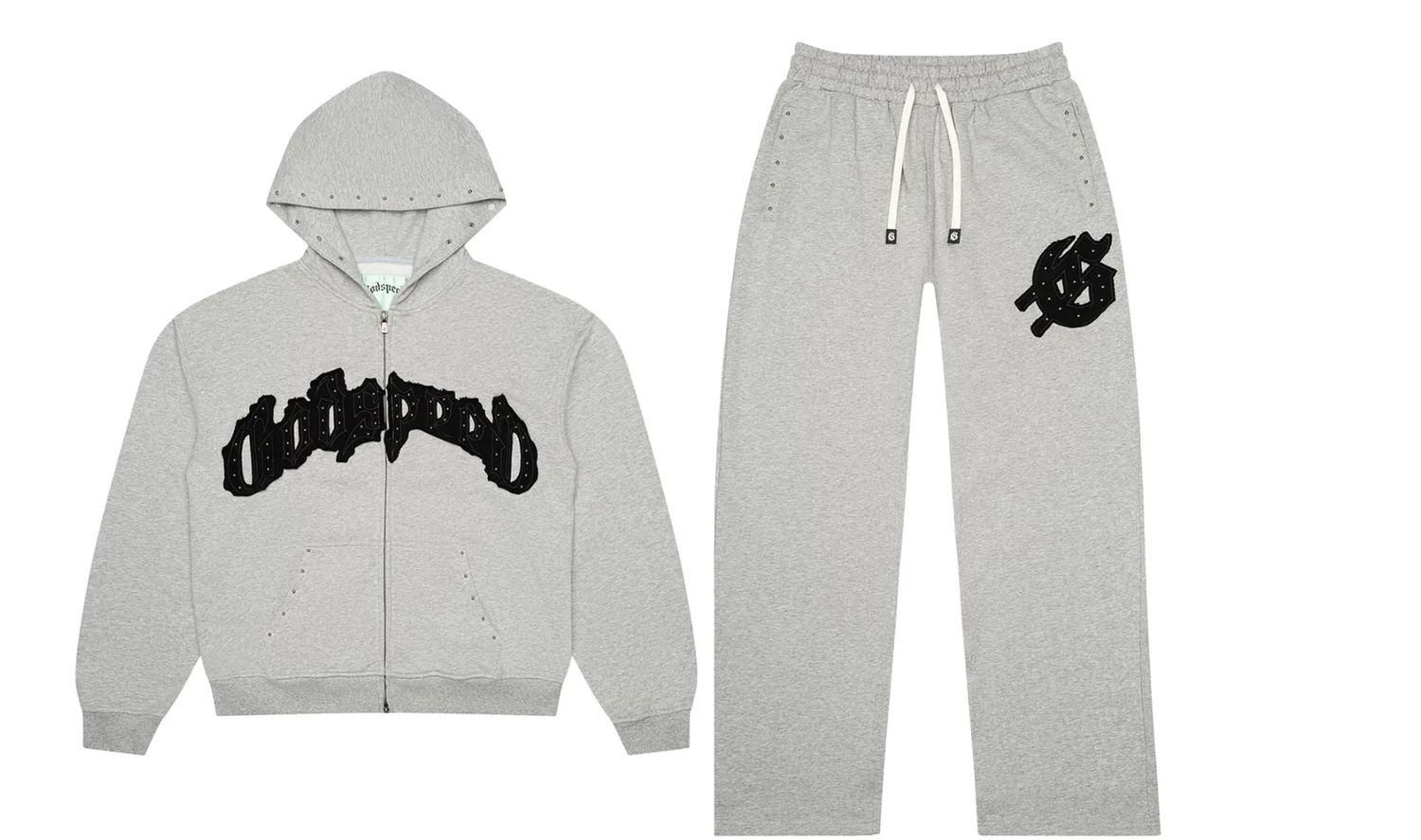 Symmetric Studded Set (Grey/Black)