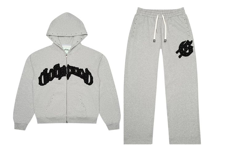 Symmetric Studded Set (Grey/Black)