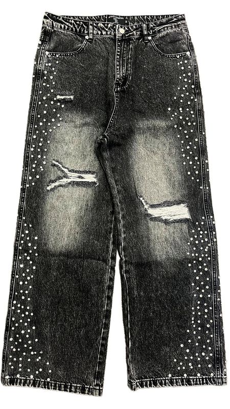 Grey ‘Stone’ Baggy Jeans