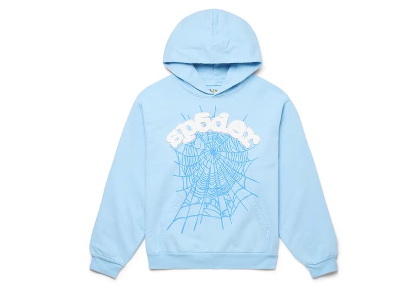 Sp5der Web Hoodie Sky Blue