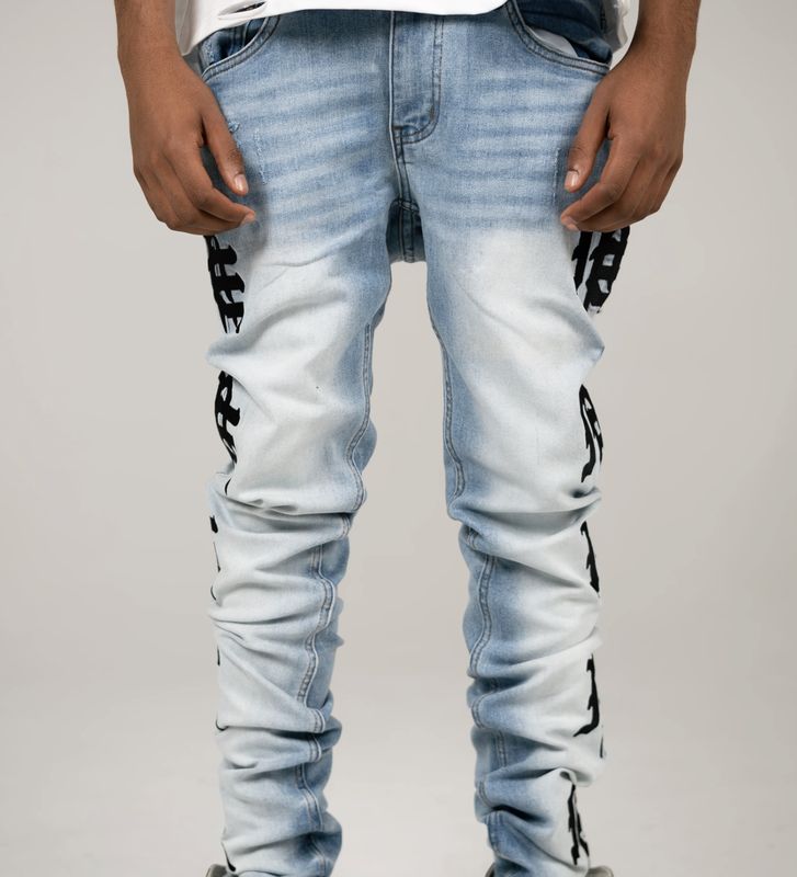 Monogram Denim Light Blue Wash