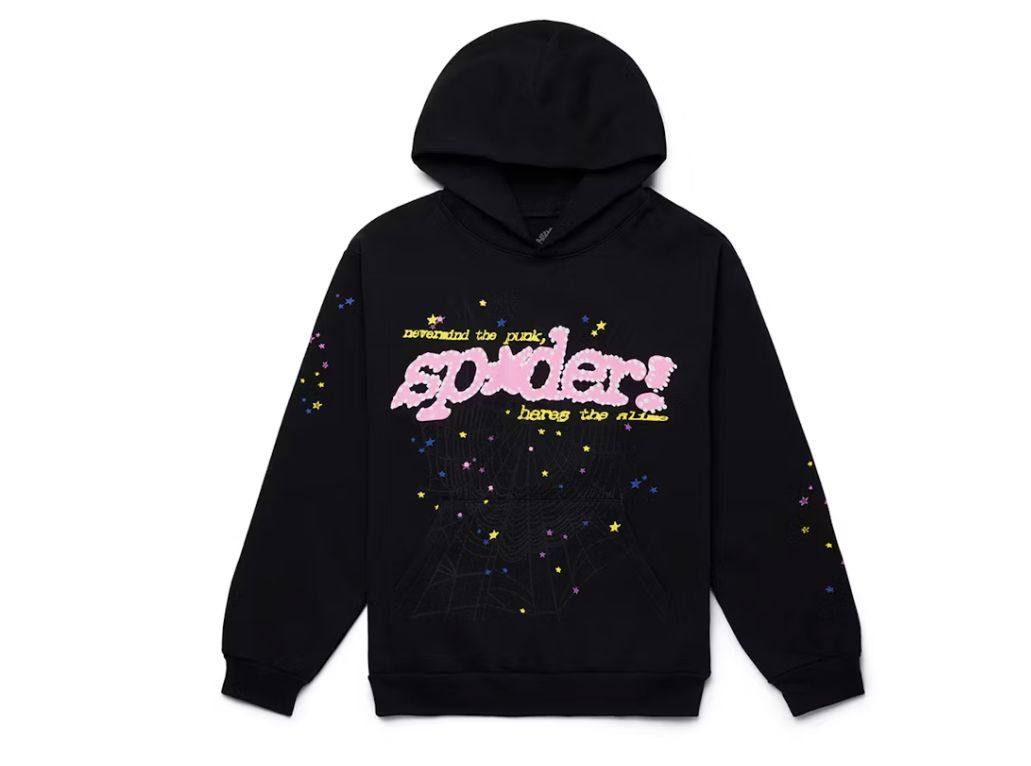 Sp5der P*NK V2 Hoodie Black