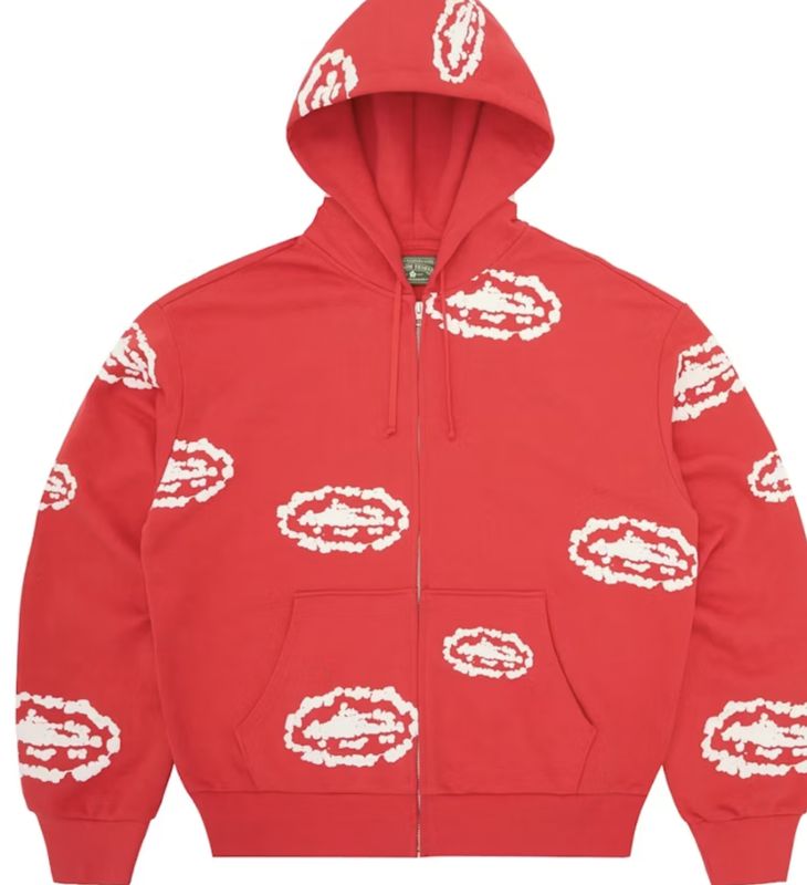 Island Wreath Zip Hoodie Red