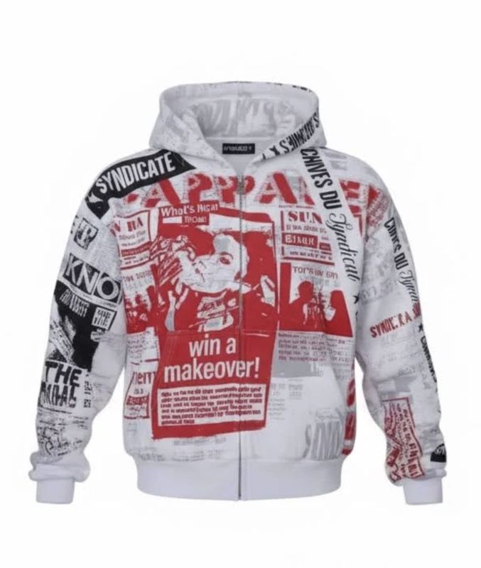 "ARCHIVE" ZIP UP-WHITE