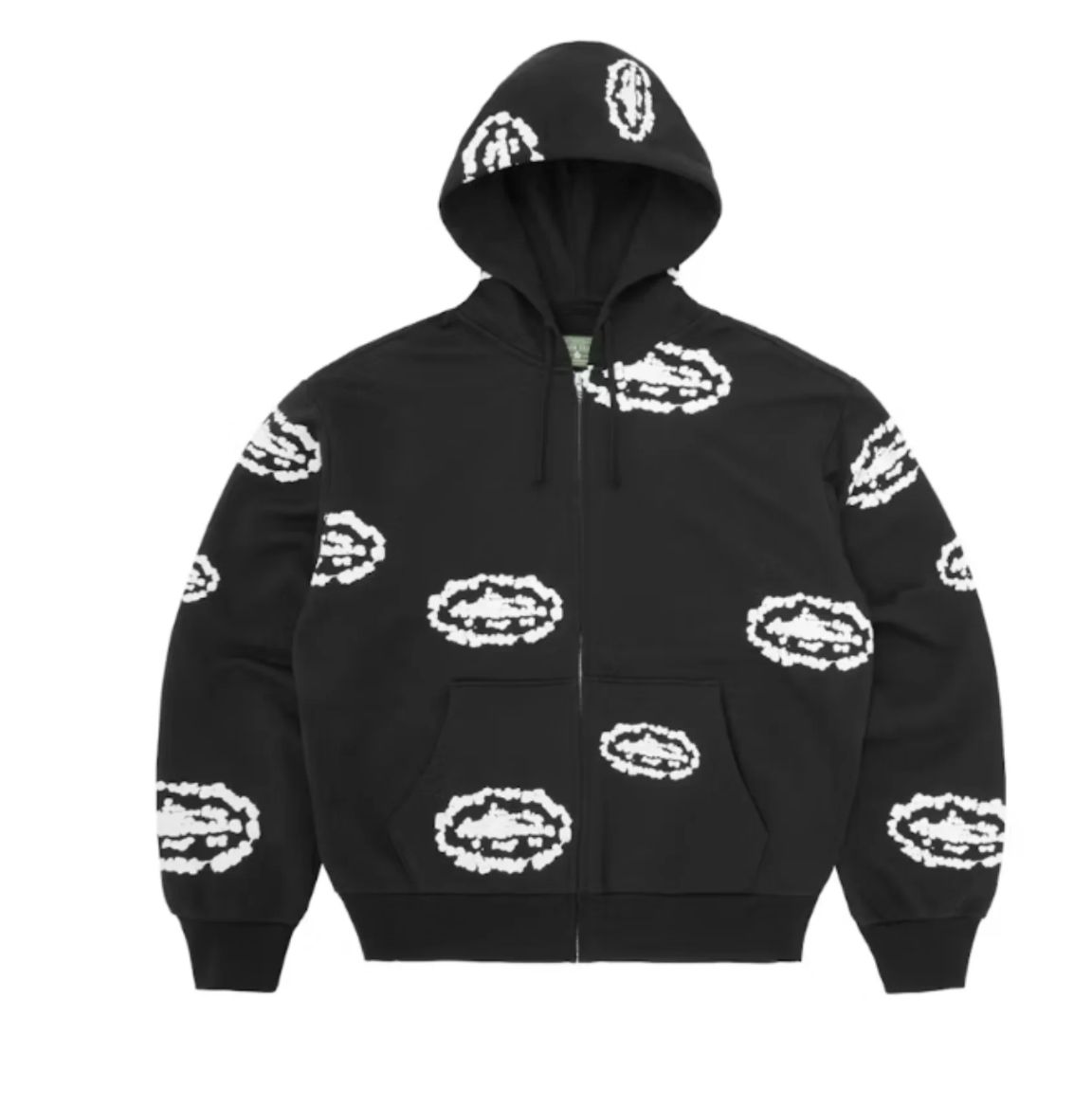 Island Wreath Zip Hoodie Black