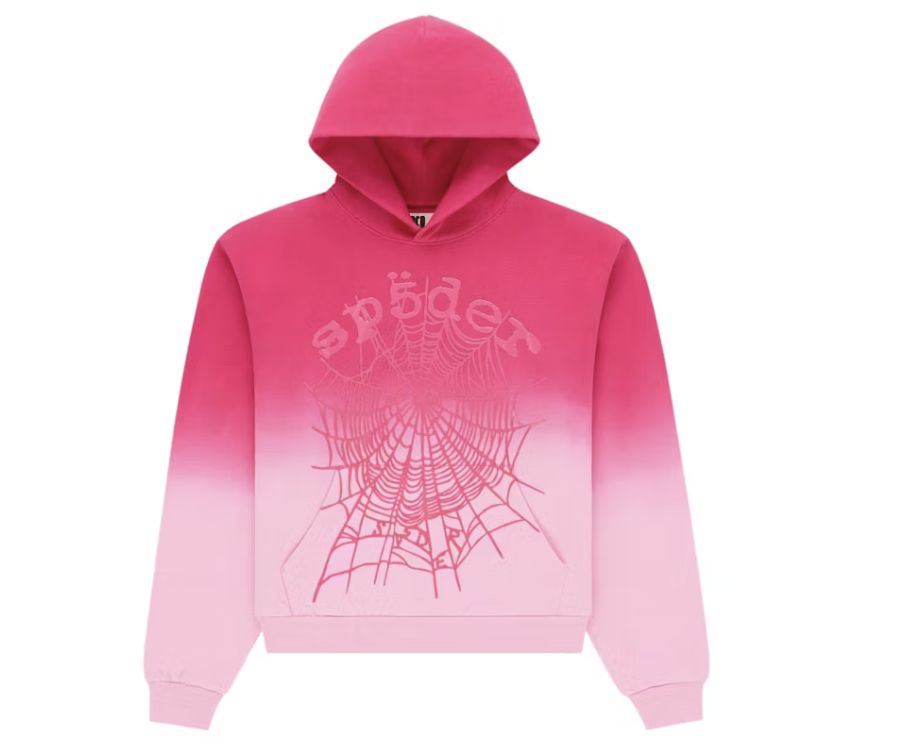 OG WEB OMBRE HOODIE PINK