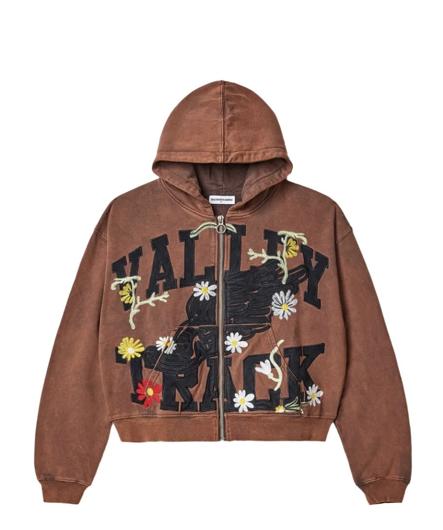 Vale Forever Harmony Garden Zip Up Hoodie "Brown"