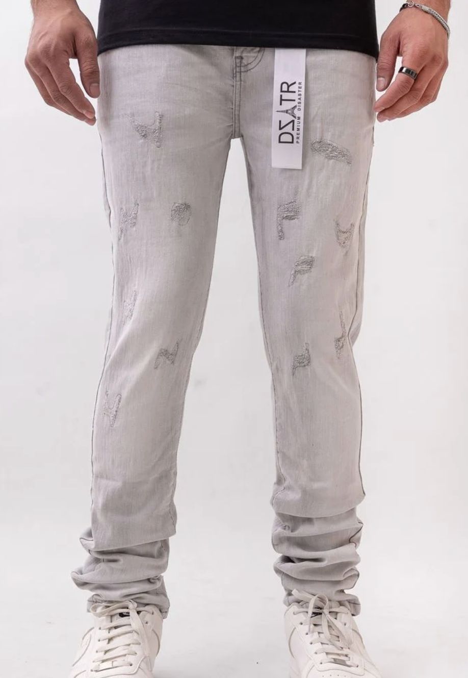 GREY MIDWAY - ULTRA SKINNY STRETCH DENIM