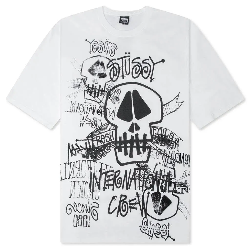 STUSSY SKULLS PIGMENT DYED TEE