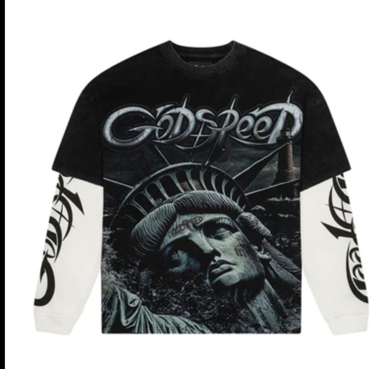 Sunken Liberty 2 Layered T-Shirt (Black)