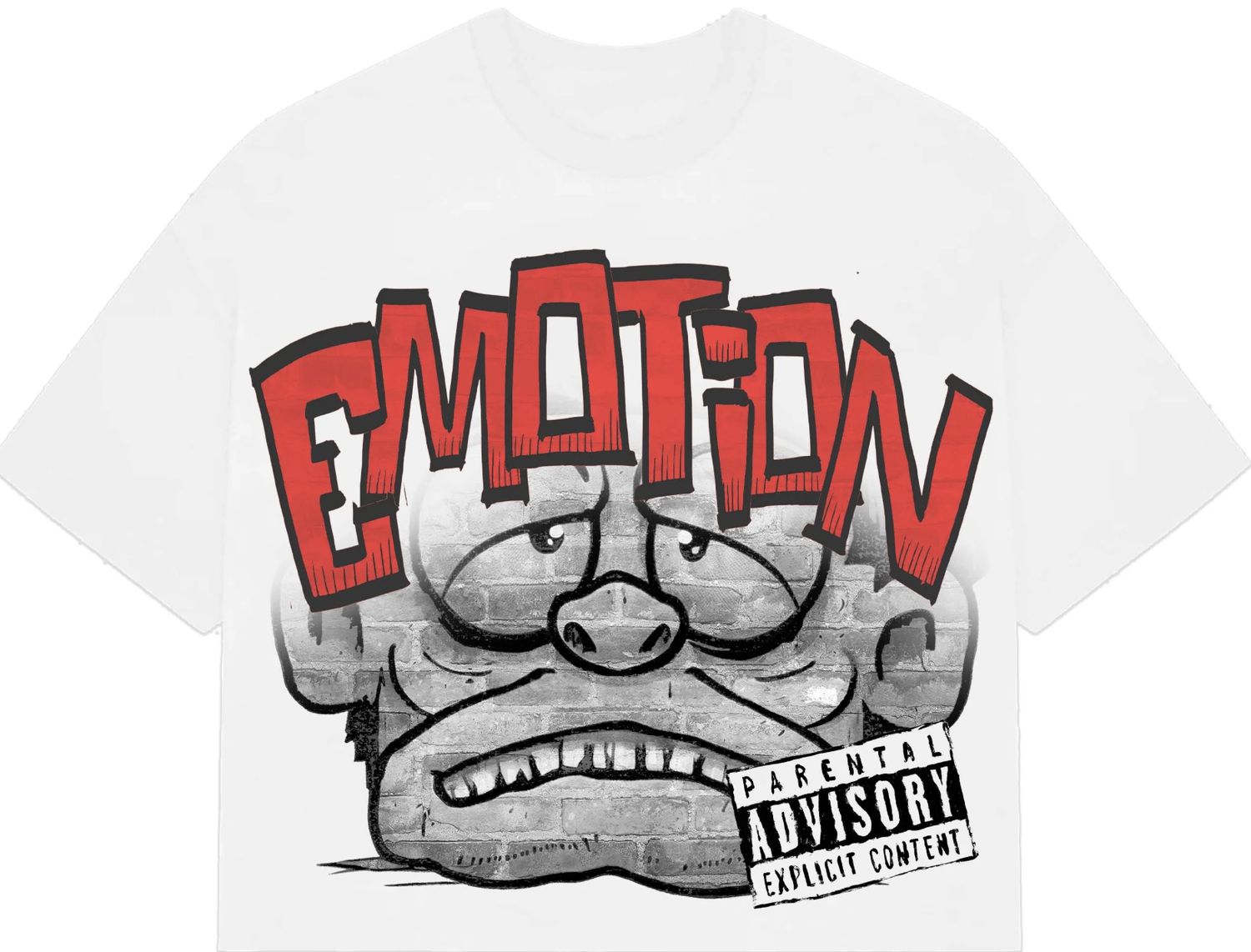 White “Monster” Cropped Tee