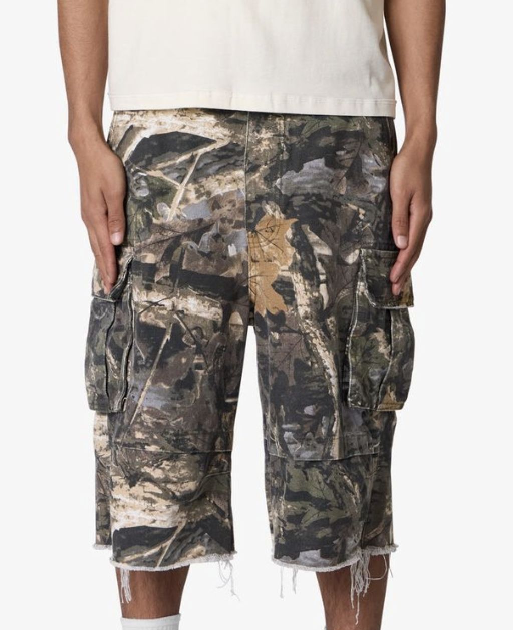 Ultra Baggy Cargo Shorts - Forest Camo
