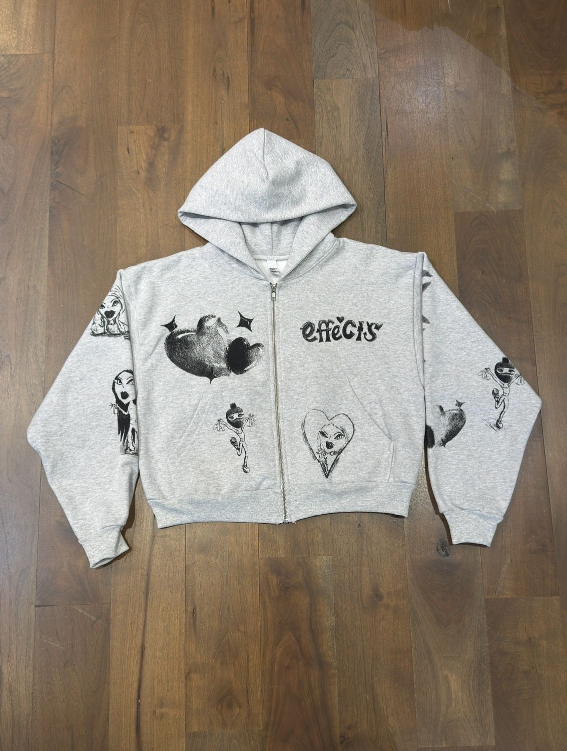 EFFECTS SketchBook Cropped Zip-Up