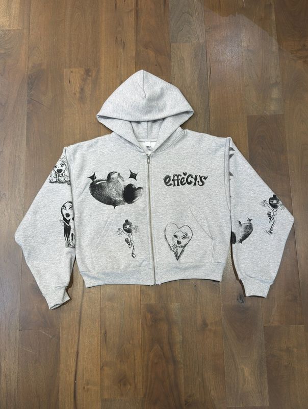 EFFECTS SketchBook Cropped Zip-Up