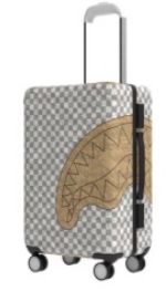 Sprayground Embossed Cream Check Luggage