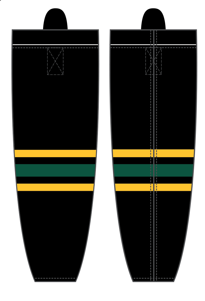 Jr Sentinels Knit Game Socks - Black