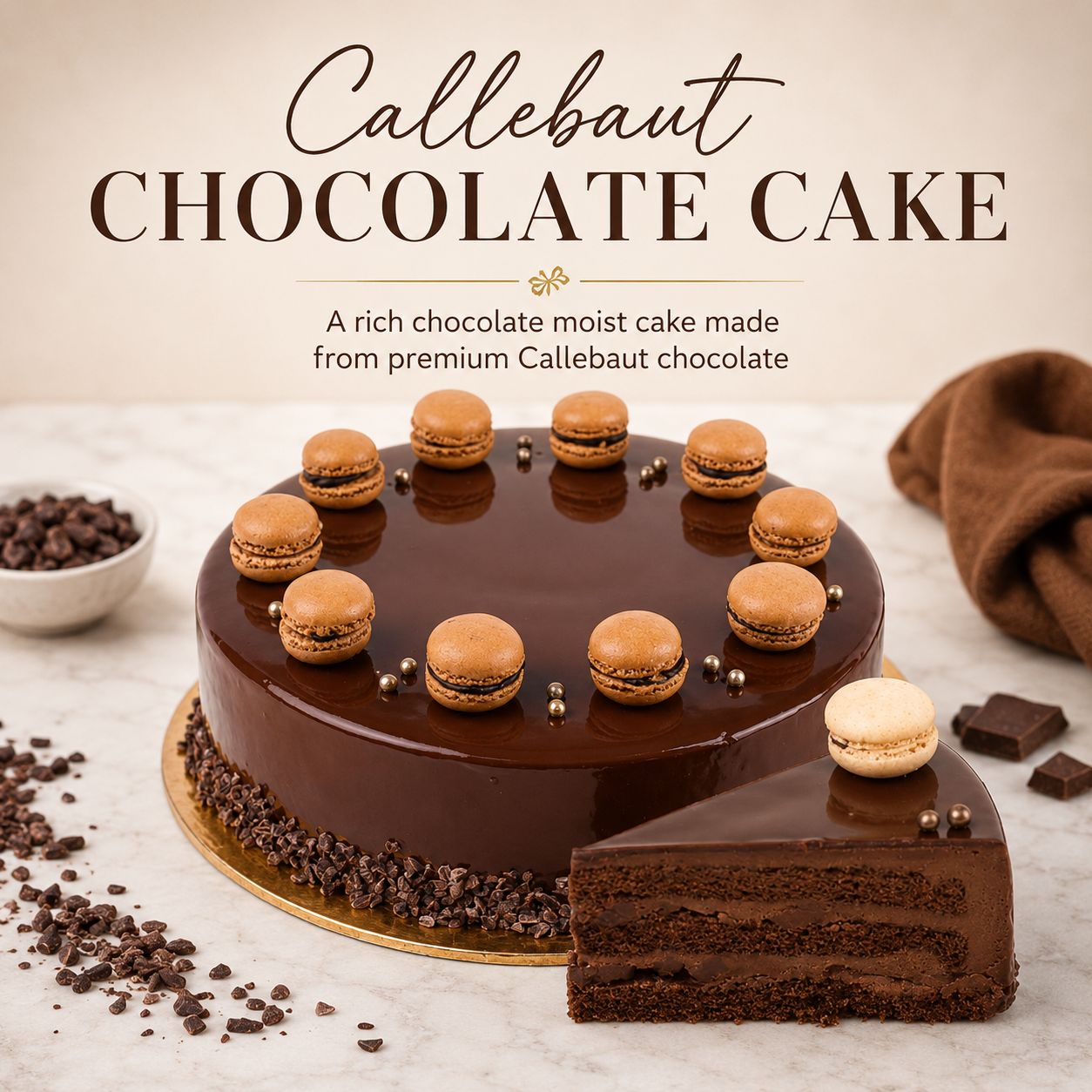 Callebaut Chocolate Cake