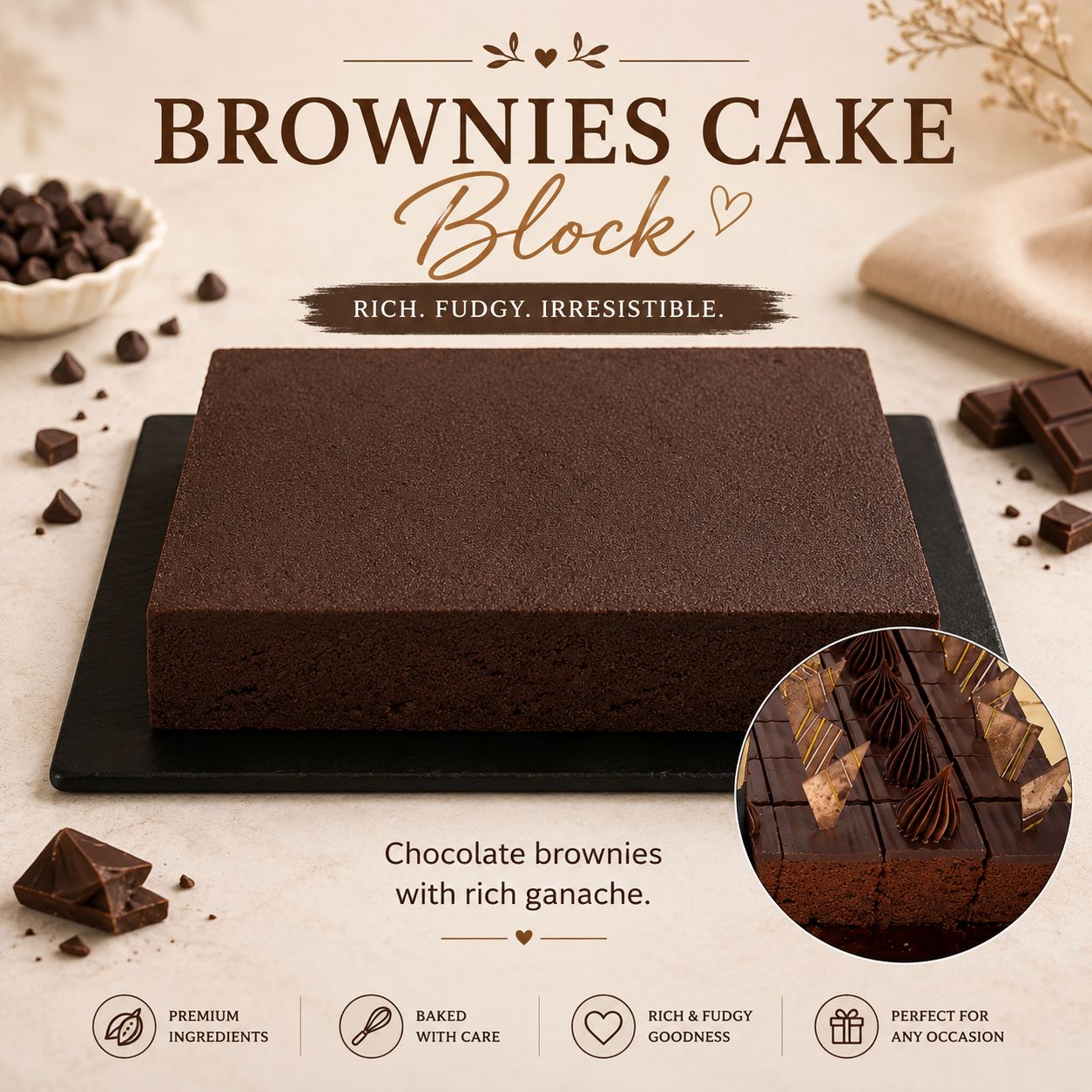 Brownies Cake Block