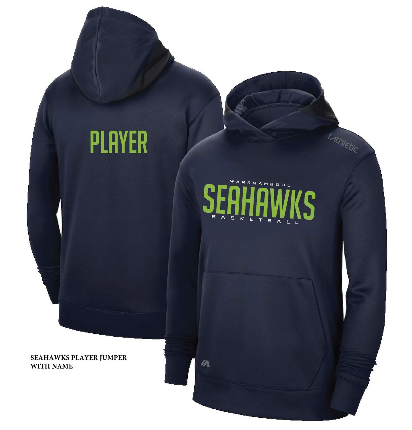 SEAHAWKS PLAYER JUMPER WITH NAME