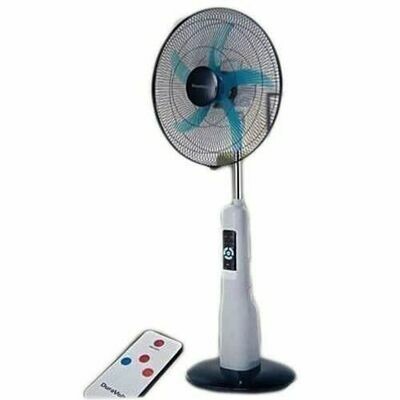 Duravolt 18&quot; Rechargeable Fan With Free Qasa 20W/15V Solar Panel