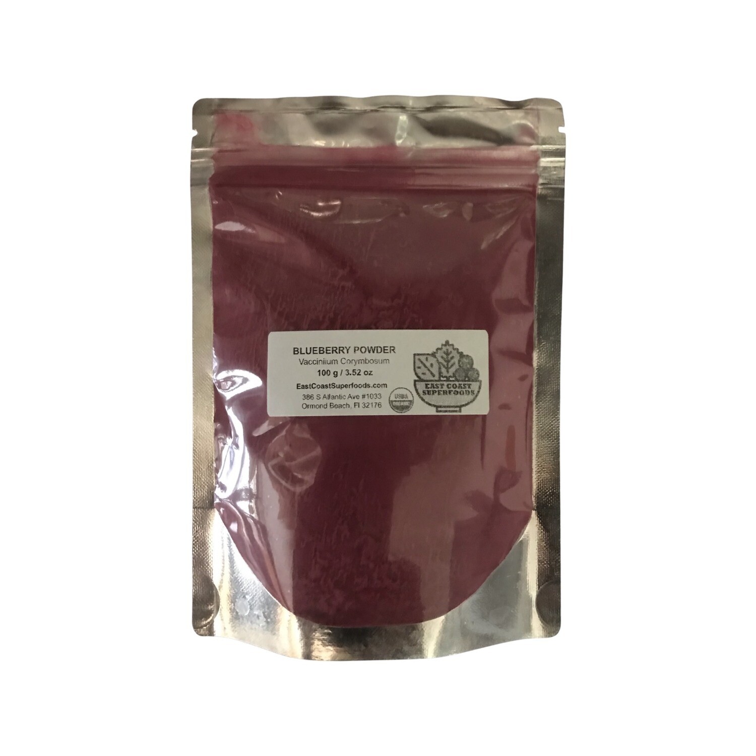 Organic Blueberry Powder from East Coast Superfoods 100 g / 3.52 oz