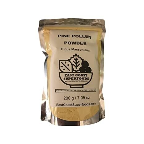 Pine Pollen Powder Wild Harvested - Cracked Cell Wall from East Coast Superfoods 200 g / 7.05 oz