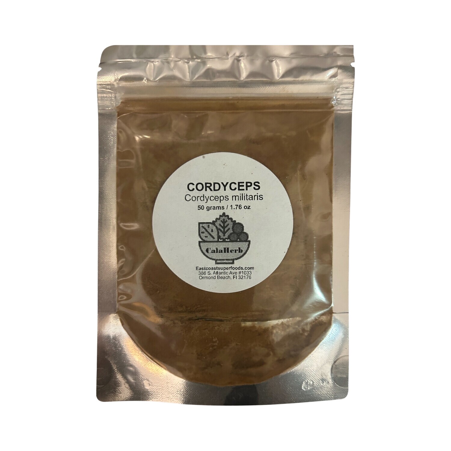 Calaherb Cordyceps Mushroom Powder 50% Polysaccharide 50 g /1.76 oz