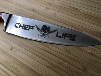 Custom Etched Chef Knife