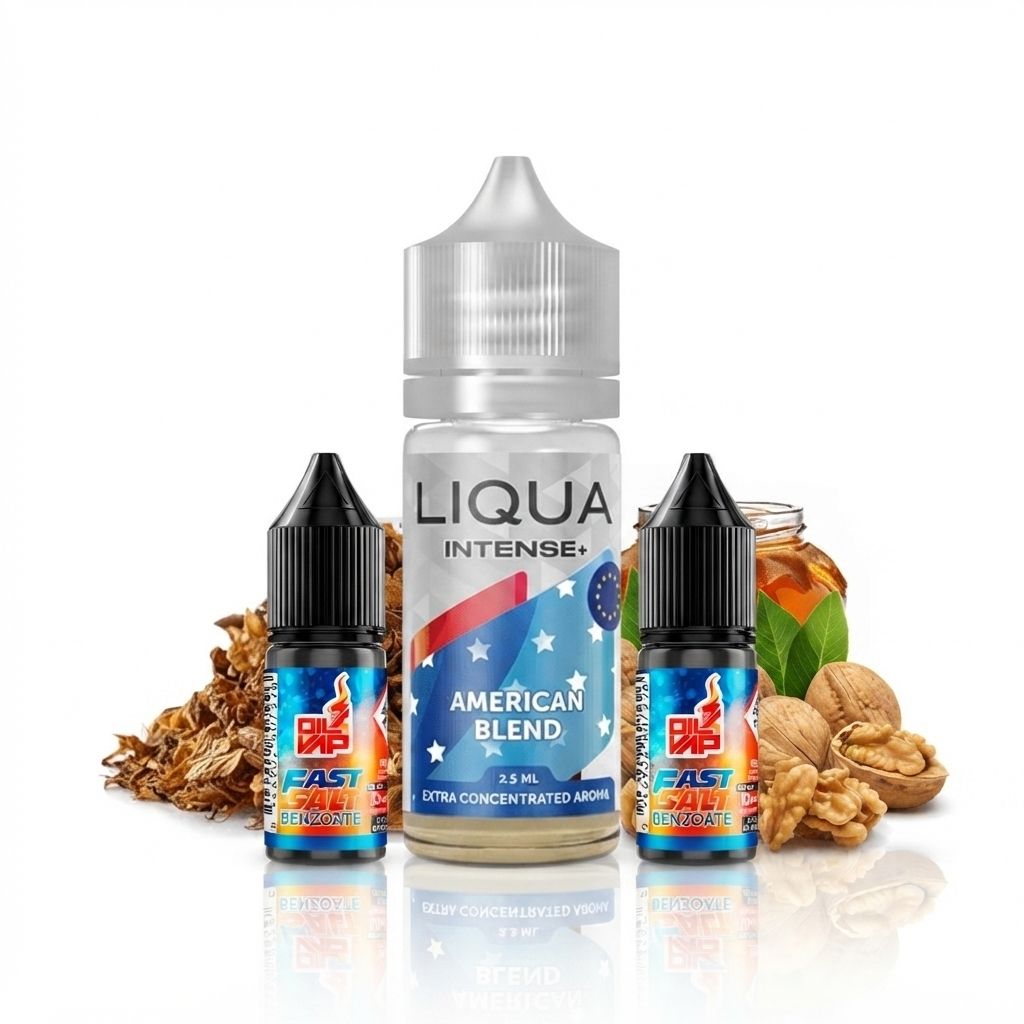 Liqua Intense American Blend Salts 30ml  (2.5ml Aroma + 2x Nic Shot)