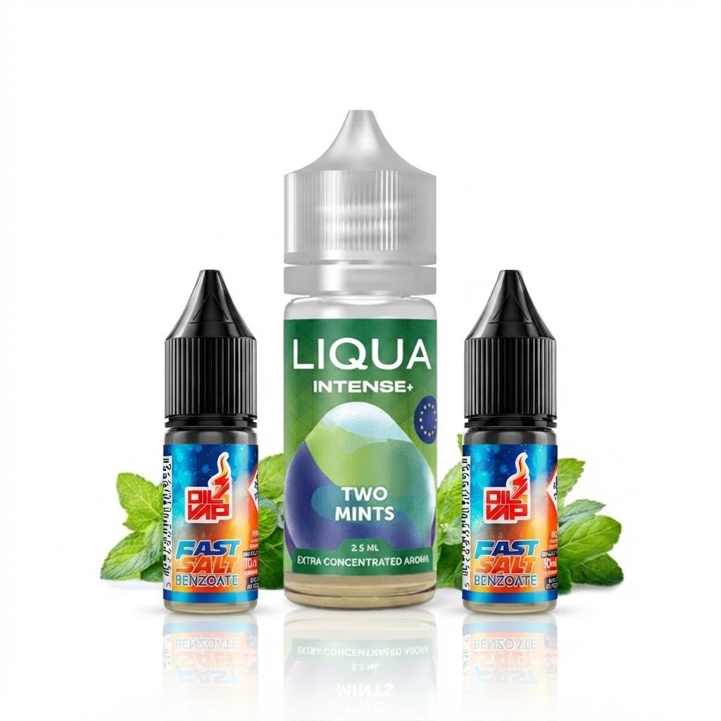 Liqua Intense+ Two Mints salts 30ml (2.5ml Aroma + 2x Nic Shot)