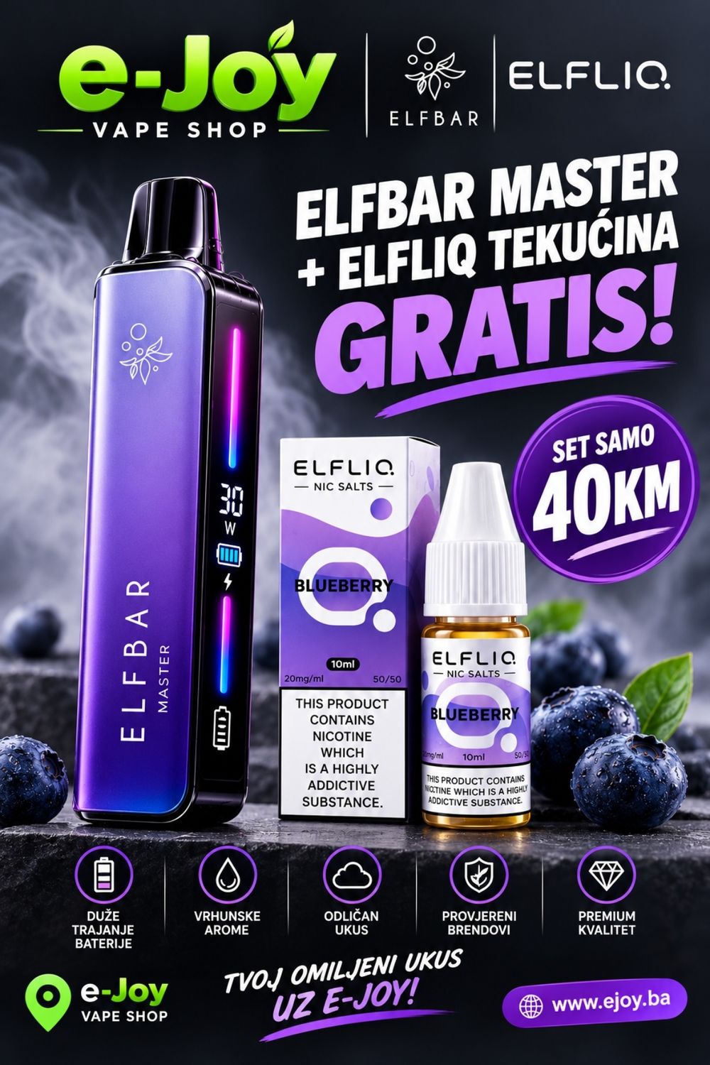 Elfbar Master Vape + ElfliQ tekućina gratis