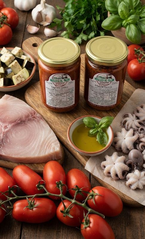Sugo Artigianale a Base di Pesce  -  Azienda Familiare Oliveto - Calabria - Castrovillari 