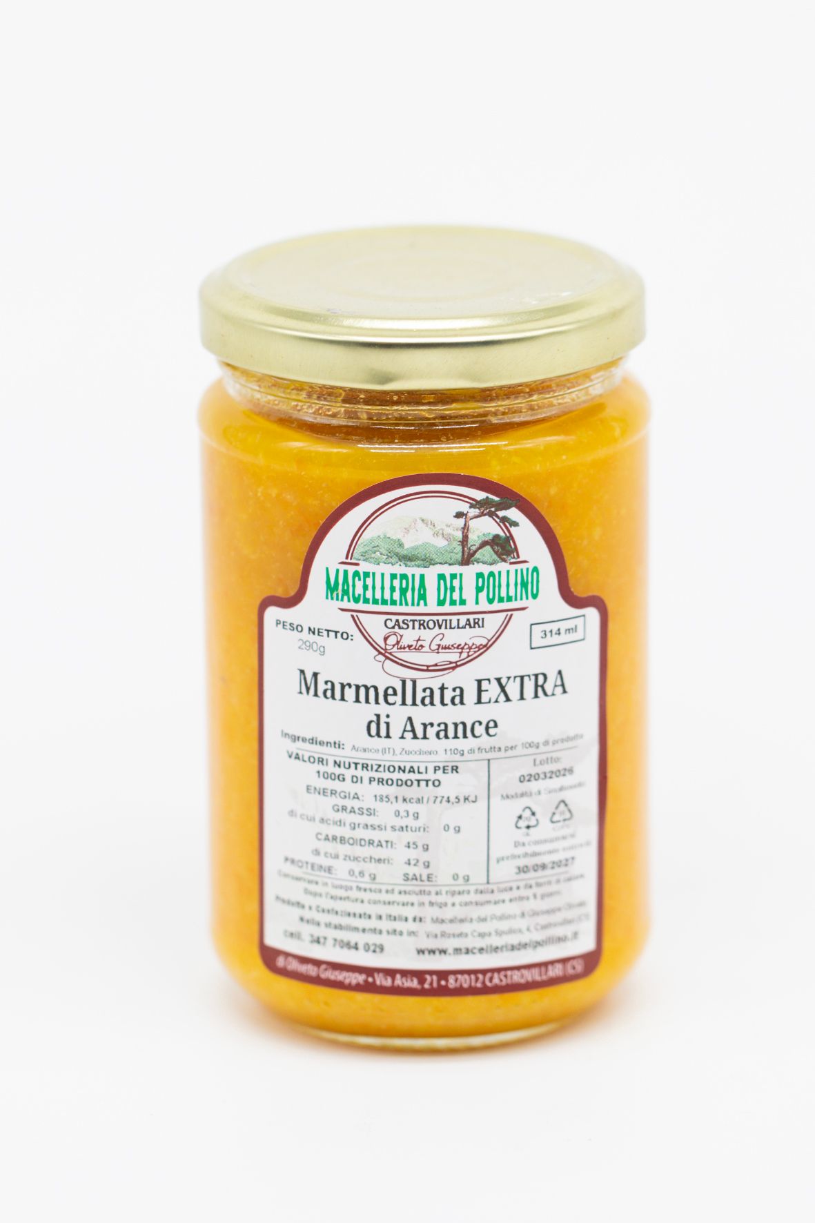 Marmellata Extra di Arance 314 ml