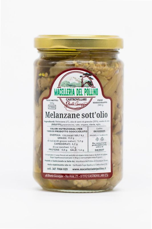 Melanzane sott'olio con Menta e Peperoncino